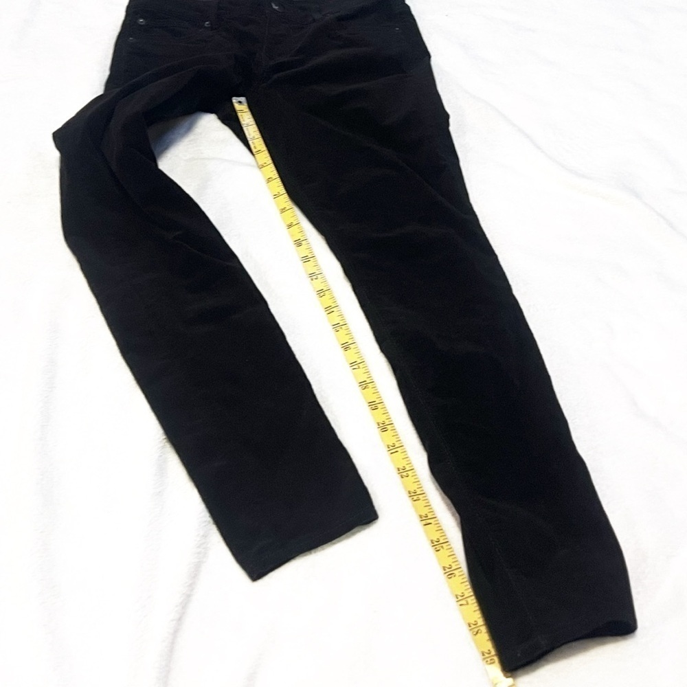 Express Stella Low Rise Velour Legging Skinny Pants Solid Black Size 6 Pockets - Picture 3 of 7